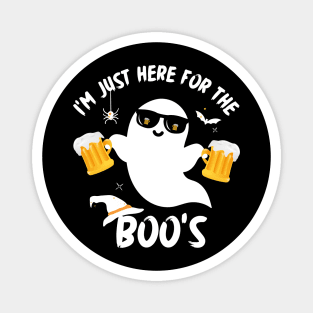 I'm just here for the Boo's... Funny Ghost Halloween Magnet